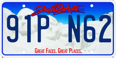 SD license plate 91PN62