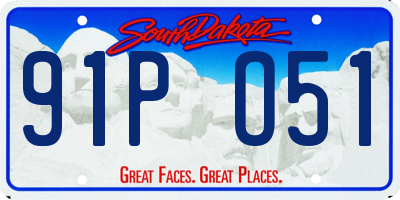 SD license plate 91PO51