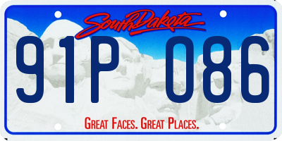 SD license plate 91PO86