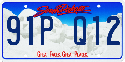 SD license plate 91PQ12