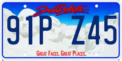 SD license plate 91PZ45