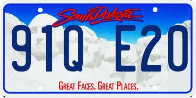 SD license plate 91QE20