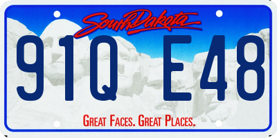 SD license plate 91QE48