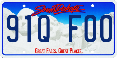 SD license plate 91QF00