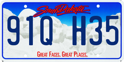 SD license plate 91QH35