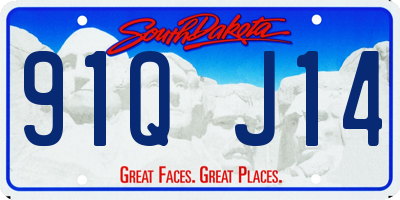 SD license plate 91QJ14