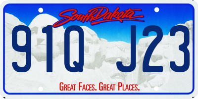 SD license plate 91QJ23