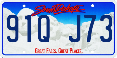 SD license plate 91QJ73