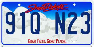 SD license plate 91QN23