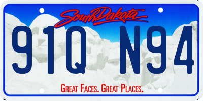 SD license plate 91QN94