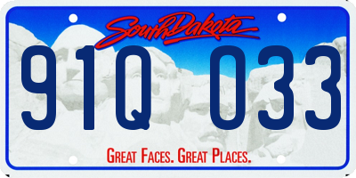 SD license plate 91QO33