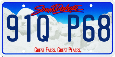SD license plate 91QP68