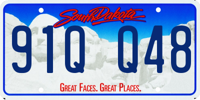 SD license plate 91QQ48