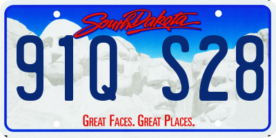 SD license plate 91QS28