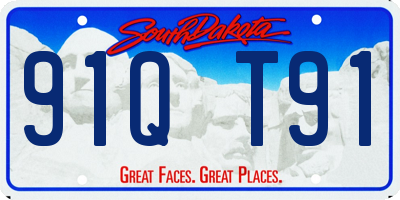 SD license plate 91QT91
