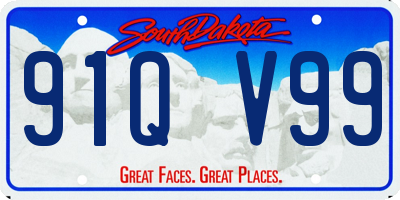 SD license plate 91QV99