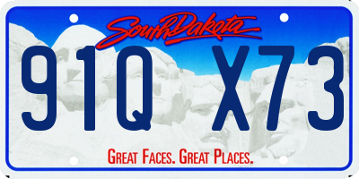 SD license plate 91QX73