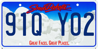 SD license plate 91QY02