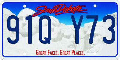 SD license plate 91QY73