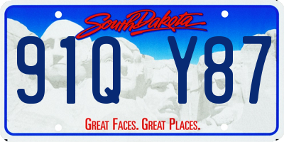 SD license plate 91QY87