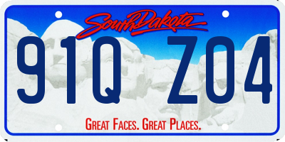 SD license plate 91QZ04