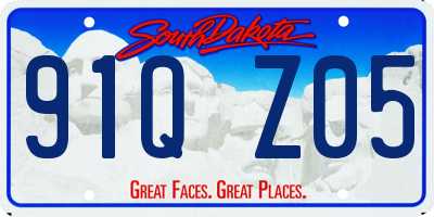 SD license plate 91QZ05