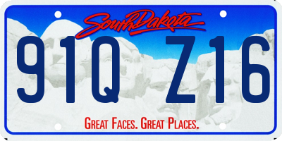 SD license plate 91QZ16