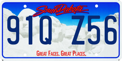 SD license plate 91QZ56