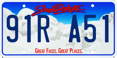 SD license plate 91RA51