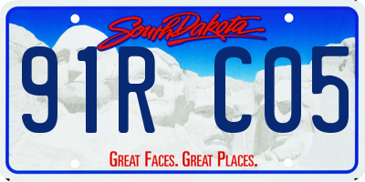 SD license plate 91RC05