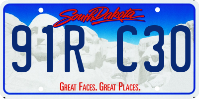 SD license plate 91RC30