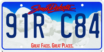 SD license plate 91RC84