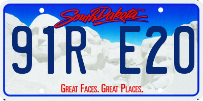 SD license plate 91RE20