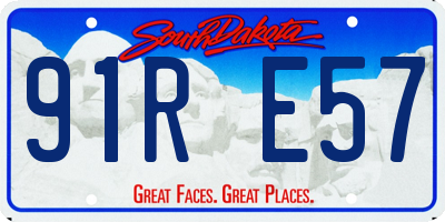 SD license plate 91RE57