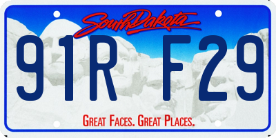 SD license plate 91RF29