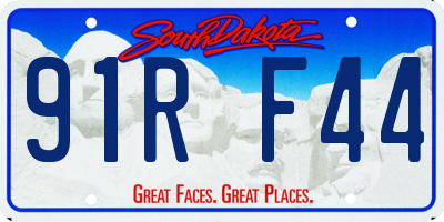 SD license plate 91RF44