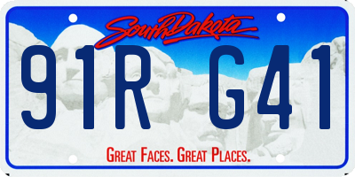 SD license plate 91RG41
