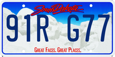 SD license plate 91RG77