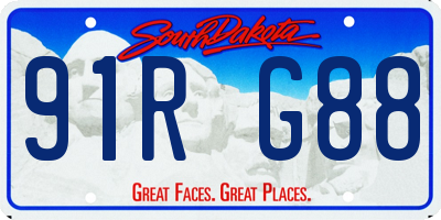 SD license plate 91RG88