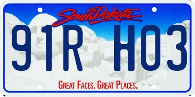 SD license plate 91RH03