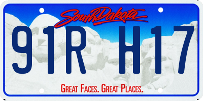 SD license plate 91RH17