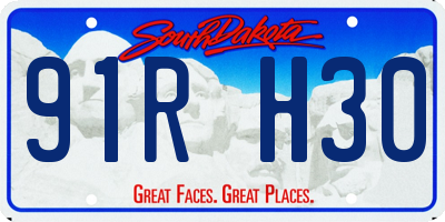 SD license plate 91RH30