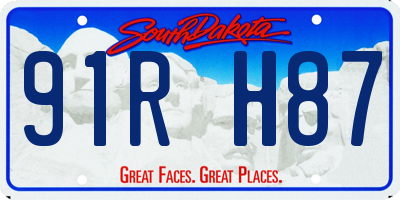 SD license plate 91RH87