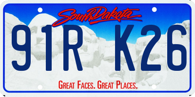 SD license plate 91RK26