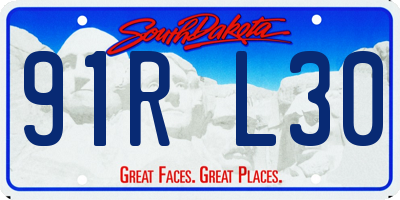 SD license plate 91RL30