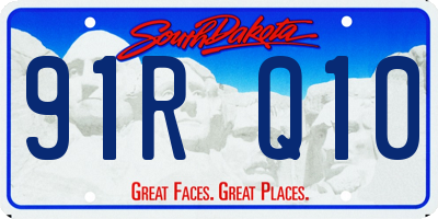 SD license plate 91RQ10