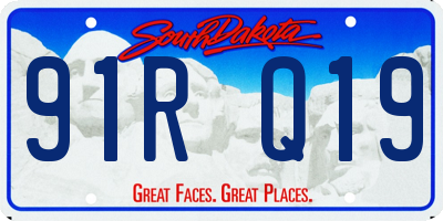 SD license plate 91RQ19