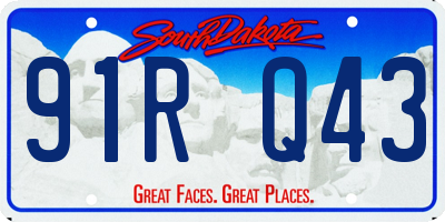 SD license plate 91RQ43