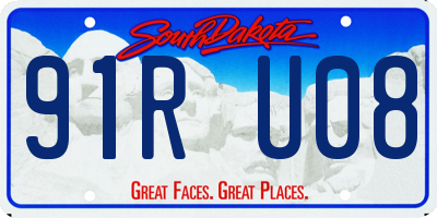 SD license plate 91RU08