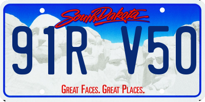 SD license plate 91RV50